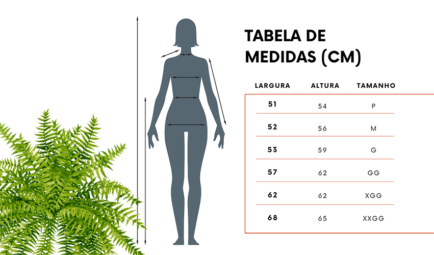 Blusa ombro único de Oxum 2 Size Chart