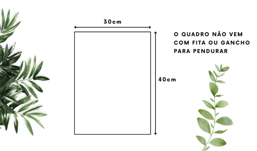 Quadros Yemanjá e Oxumarê 2 Size Chart