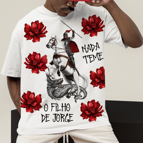 Camiseta São Jorge e dragão