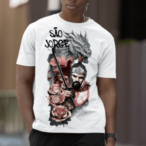Camiseta de São Jorge e dragão