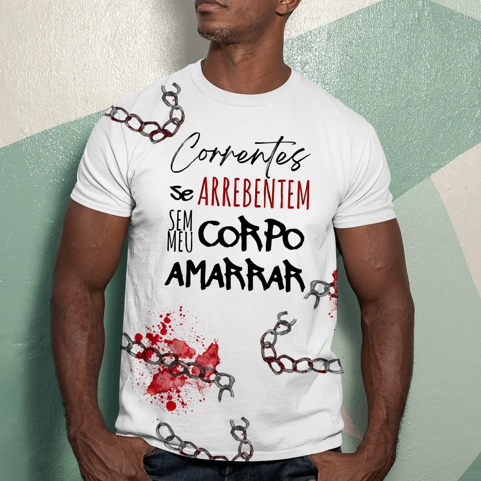 Camiseta correntes se quebrem São Jorge