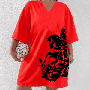 Vestido camisão Estampa total São Jorge