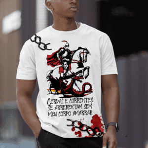 Camiseta São Jorge cordas e correntes
