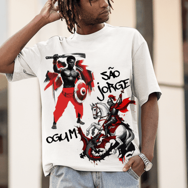 Camiseta São Jorge com Ogum