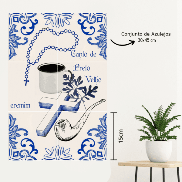 Conjunto de Azulejos Canto de Preto Velho