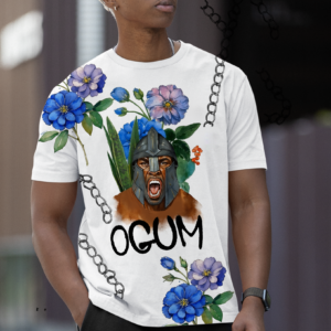 Camiseta Ogum com flores