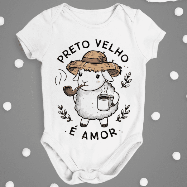 Body infantil Preto Velho é amor