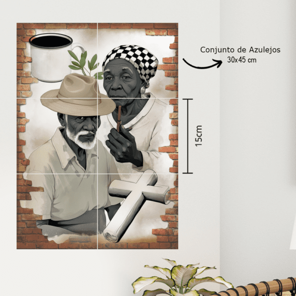 Conjunto de Azulejos Adorei as Almas