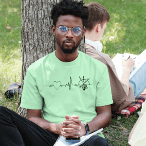 Camiseta verde água batimentos de Ogum