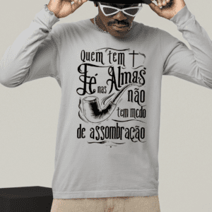 Camiseta de manga longa Preto Velho