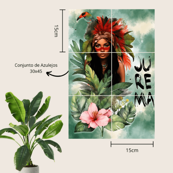 Conjunto de azulejos Cabocla Jurema