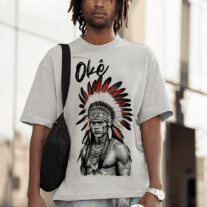 Camiseta Caboclo pena vermelha