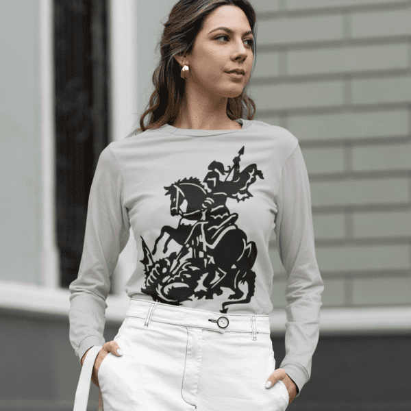 Camiseta de manga longa São Jorge silhueta