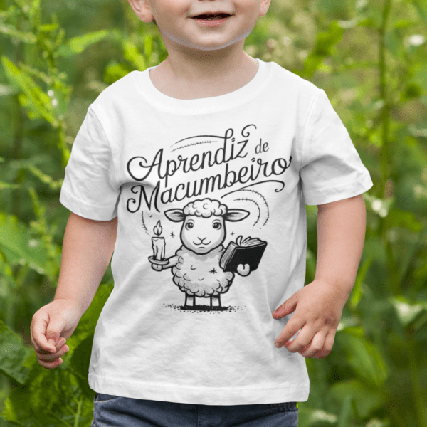 Camiseta infantil de axé Aprendiz de Macumbeiro