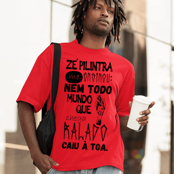 Camiseta vermelha ditado de Zé Pilintra