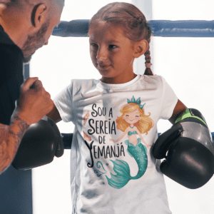 Camiseta Infantil Sereia De Yemanjá Loira