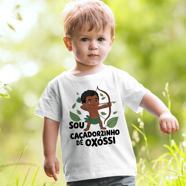 Camiseta infantil Caçadorzinho de Oxóssi