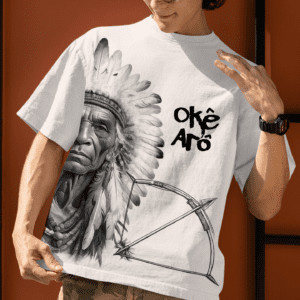 Camiseta Okê Caboclo Pena Branca