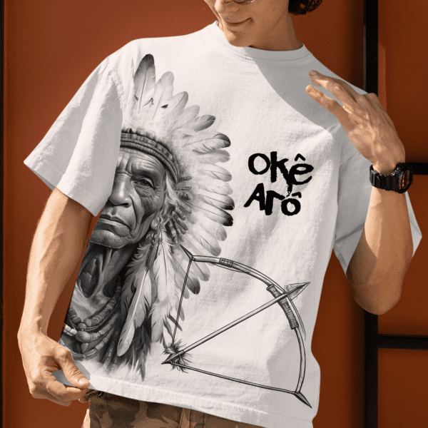 Camiseta Okê Caboclo Pena Branca