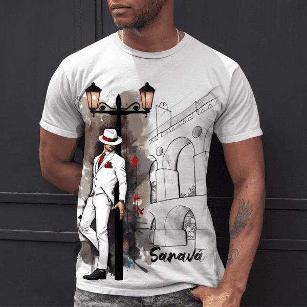 Camiseta Zé Pilintra e arcos