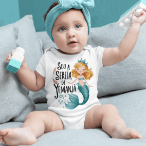 Body infantil Sereia de Yemanjá loira