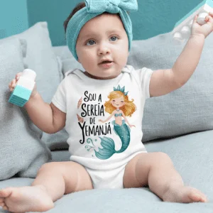 Body infantil Sereia de Yemanjá loira