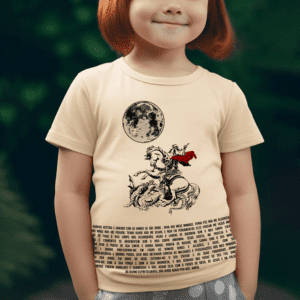 Camiseta infantil São Jorge e oração