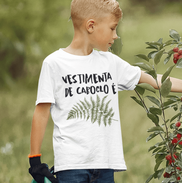 Camiseta infantil Vestimenta de Caboclo