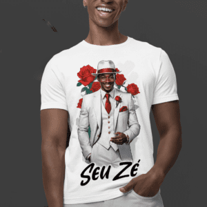 Camiseta Seu Zé Pilintra com rosas