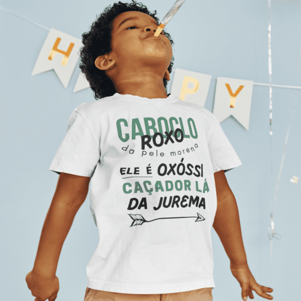 Camiseta infantil Caboclo Roxo