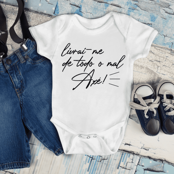 Body infantil Livrai-nos do mal, axé