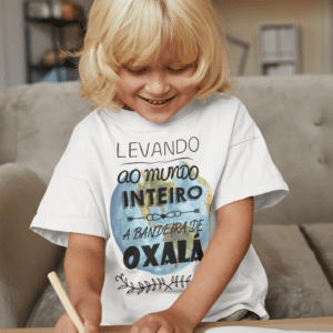 Camiseta infantil Bandeira de Oxalá