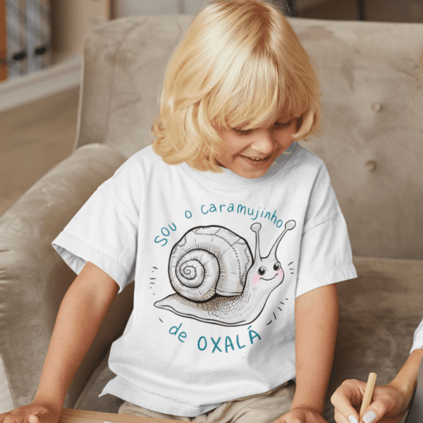 Camiseta infantil Caramujinho de Oxalá