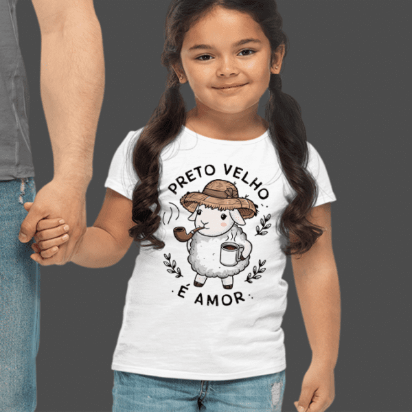 Camiseta infantil Preto Velho é amor