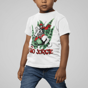 Camiseta infantil São Jorge guerreiro