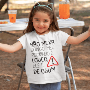 Camiseta infantil padrinho de Ogum