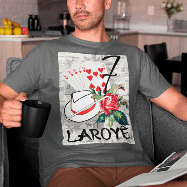 Camiseta Laroyê e Malandragem cinza