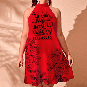 Vestido rodado Iansã frase