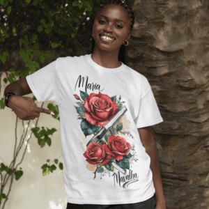 Camiseta Maria Navalha rosas