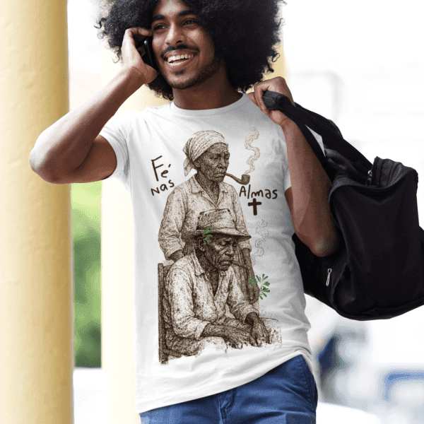 Camiseta Preto Velho e Preta Velha em café