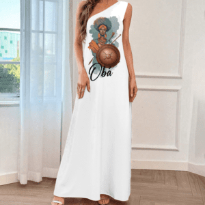 Vestido longo sem manga Obá