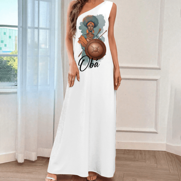 Vestido longo sem manga Obá