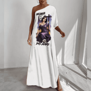 Vestido longo ombro único Rainha das Almas