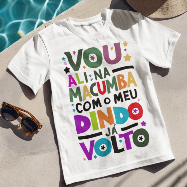 Camiseta Infantil Macumba com o dindo