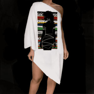 Vestido assimétrico Yemanjá silhueta