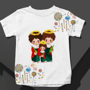 Camiseta Infantil Cosme e Damião doces