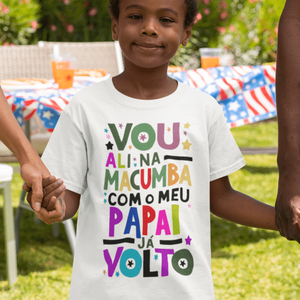 Camiseta Infantil Macumba com o papai