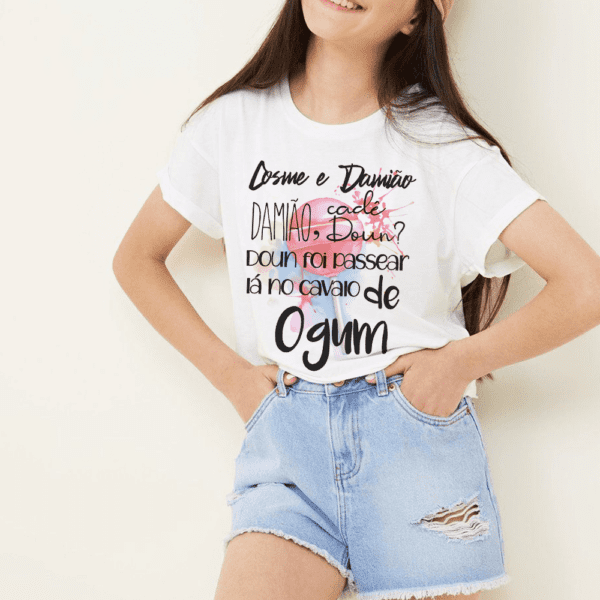 Camiseta Cosme Damião e Doum ponto