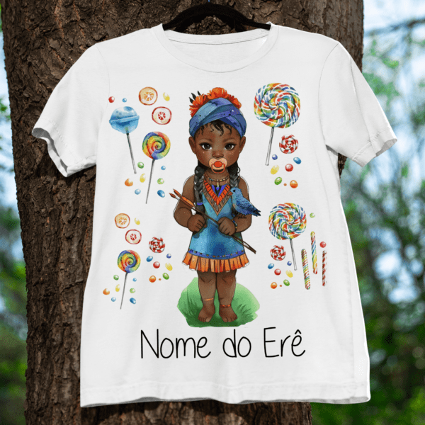 Camiseta Erê menina de Oxóssi