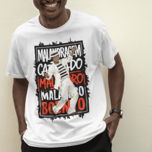 Camiseta Malandro preto e branco